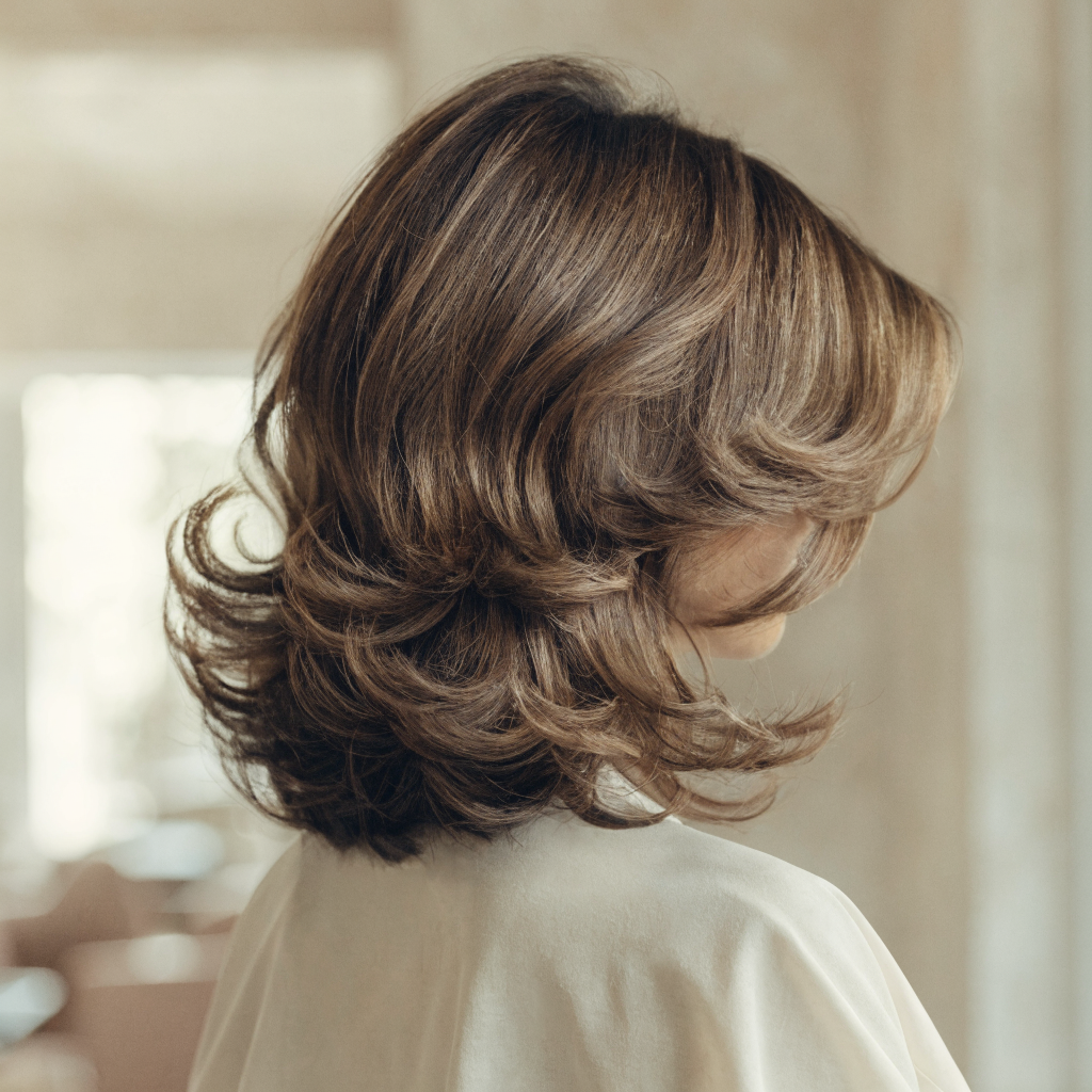 Layered hair cut and styling