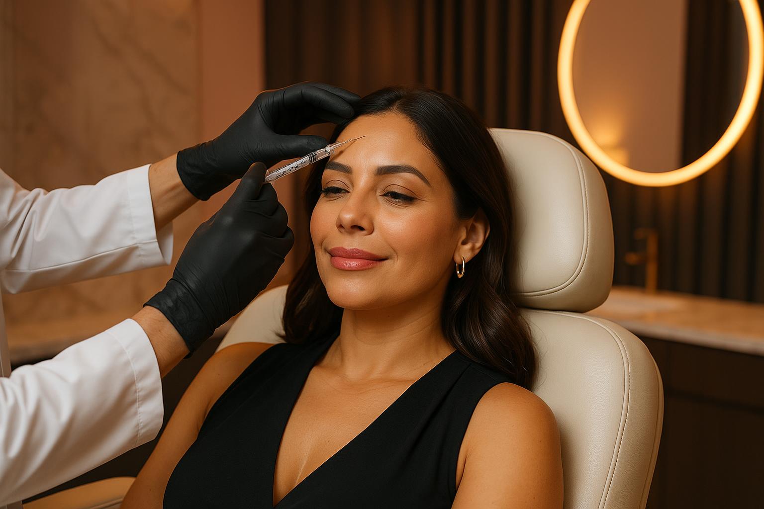 Woman receiving Xeomin® injection in Boca Raton — Boca Beauty Salon & MD